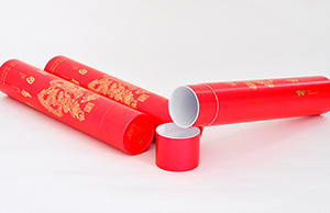 春聯(lián)圓筒紙罐包裝，看起來(lái)也不錯(cuò)哦！