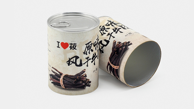 牛肉干特產紙罐包裝